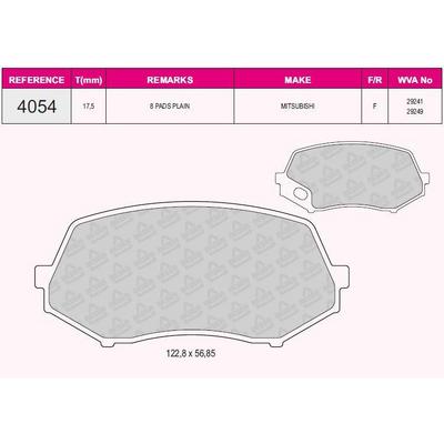 On Fren Disk Balata Mitsubishi Fuso Canter 3 0Dt 3 9Dt 4 9Dt Fe711 Fe730 06>10 GRAP 94054