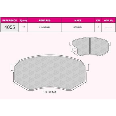 On Fren Disk Balata Mitsubishi Fuso Canter Fe511 Fe711 8 Parca GRAP 94055