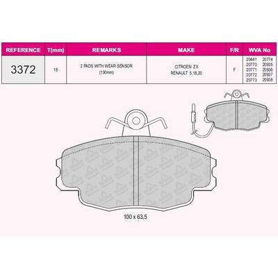 On Fren Balatasi R9 Em R19 R21 Megane 1 6 2 0 Expres Clio Ii / Iii Twingo Symbol Logan GRAP 93372