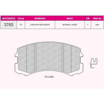 On Fren Balatasi Mitsubishi Lancer 03-08 GRAP 93765