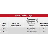 Subap Gaydi Takim (8V) Mitsubishi Canter Fe304 Tek Teker GUNES G0821-G0822