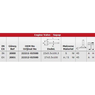 Subap Takimi Atos 1 0 12V (In 8 / Ex 4) GUNES 2000-2001