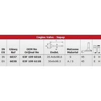 Subap Takimi (In 4 / Ex 4) Jetta Polo Skoda 1 2Tsi 8V (Cbzb / Cbza) GUNES 6037-6038