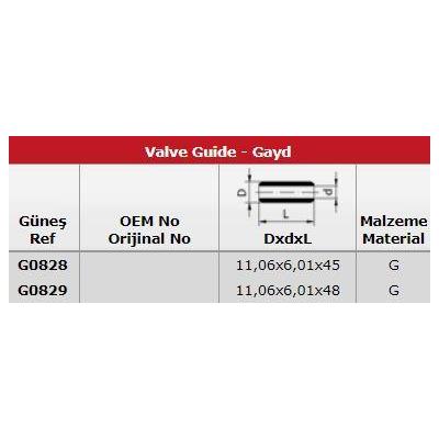 Subap Gaydi (In 8 Ex 8) L200 2 5D 16V GUNES G0828-G0829