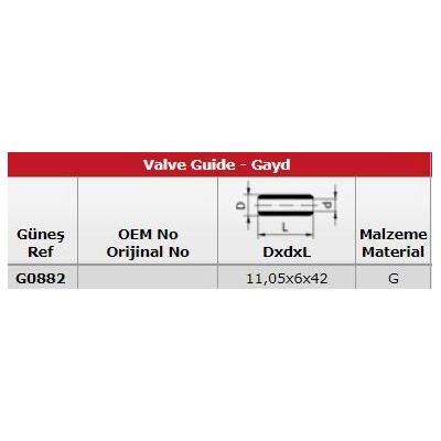 Subap Gaydi Y17Dt Z17Dt Corsa C Astra G GUNES G0882