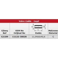 Subap Gaydi Corolla 1 4 D4D - Auris 1 4 D4D 2004-> (8 Gayd) (In 4 Ex 4) GUNES G1109