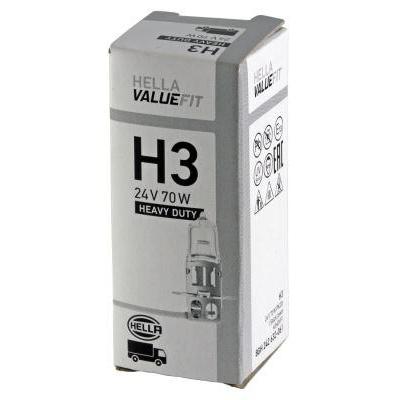 Ampul H3 Halojen  24V/70W  H3-  Pk22S  Daf/Irisbus/Iveco/Man/Mercedes/Neoplan/Renault/Scania/Volvo HELLA 8GH242632-061