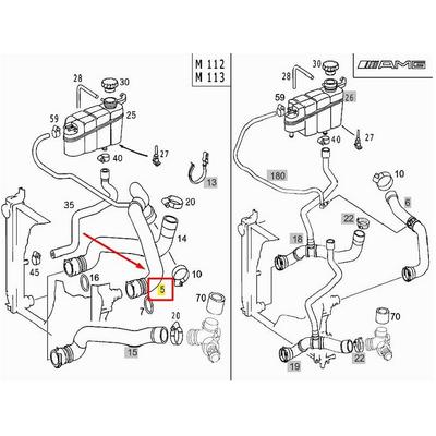 Radyator Hortumu Ust S-Class W220 98>05 IBRAS 33805