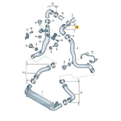 Turbo Hortumu 1 4 Polo 10>14 A1 11>14 Ibiza 09>15 Fabia 11>15 IBRAS 27750