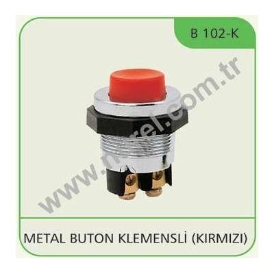 Plastik Buton Terminalli Kirmizi 12-24 Vdc / 10A 125-250 Vac / 2A NUREL B 101 K