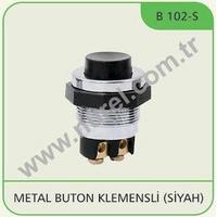 Plastik Buton Terminalli Siyah 12-24 Vdc / 10A 125-250 Vac / 2A NUREL B 101 S