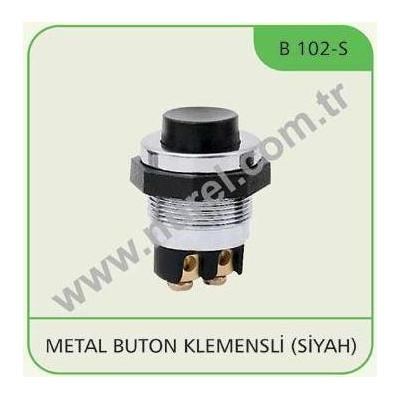 Plastik Buton Terminalli Siyah 12-24 Vdc / 10A 125-250 Vac / 2A NUREL B 101 S