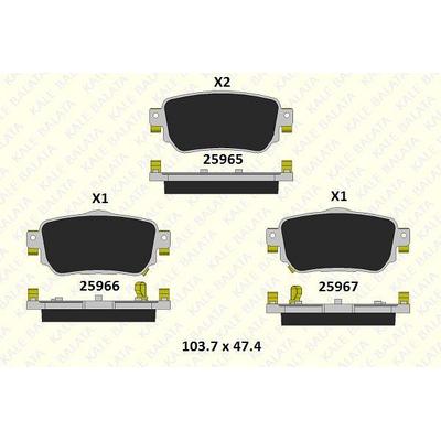 Arka Fren Balatasi Qashqai 2013> Renault Kadjar 2015> KALE B 25965 151 05 KD13