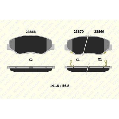 On Fren Balatasi Honda Civic X Fc Kasa 1.6 2016-> Crv 2002-2006 Accord Cl7 Cl8 2003-> KALE B 23868 169 05 KD13