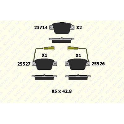 Fren Balatasi Arka Stilo Tum Modeller 01> Bravo Linea 1 4 1 4T Jet 1.6 1 9D Mtj 07> Multipla 98> Delta Iii 08>14 Mito 08> KALE B 23714 172 05 ANS KD13