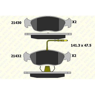 On Fren Balatasi Xsara Ii P306 1 6 1 8 1 9 00>> / Saxo P106 1 4I 1 6I 1 5D 1 6 Xsi 99>> (Hava Sogutmali On Diskli Araclar Icin) KALE B 21430 173 05 ANS KD13