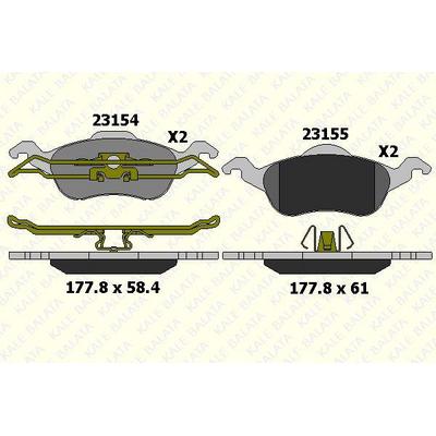 On Fren Balatasi Focus 1 6 16V / 1 8 16V / 1 8Tdci / 2 016V 98>04 KALE B 23154 185 05