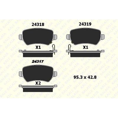 Arka Fren Balatasi Mondeo Iv Ca2  07>14 S-Max 09> 06> S-Max 09> Mondeo Iii 00>07 Iv 07> Kuga 08> Galaxy Iii 06> / S80 Ii 06> S80 Volvo 07> V70 06> V70 Volvo 07> Xc70 06> / Freelander 2 2.2 KALE B 23417 152 05