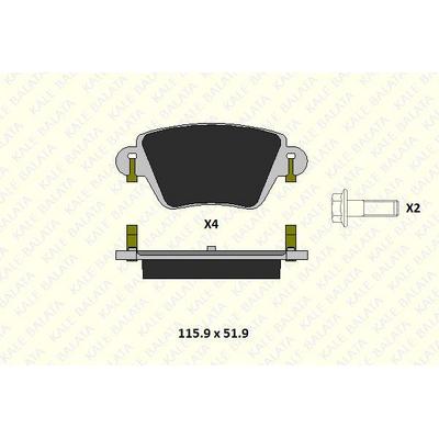 Arka Fren Balatasi Mondeo Iii 00>04 Jaguar X Type S Type Xj Type 03>09 KALE B 23557 172 14