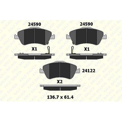 Fren Balatasi On Corolla D4D 07-12 Auris D4D 07-12 Corolla 1.4 D4D 2013-> KALE B 24122 190 05