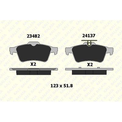 Arka Fren Balatasi Laguna Ii Iii Vectra C C Max Focus Ii 04 /> Focus Ii C Max (03 07) Connect 1 8Tdci 02 /> Volvo S40 Jaguar Xf / Xj / Xk Mazda 3 Mazda 5 P508 C5 Iii (Elektrikli Ikincil Fren Sistemli) / (Ustu Segmanli) KALE B 24137 165 05