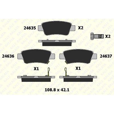 Arka Fren Balatasi Honda Crv 2.0 Vtec 2007-2012 Crv 1.6 2012-> KALE B 24635 165 15