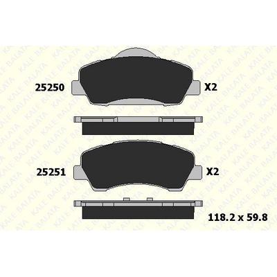 On Fren Balatasi P301 C Elysee Eb2 (1 2Vti 12V) / Ec5 (1 6Vti 16V) P308 Ii 2013> (Mando Tipi) KALE B 25250 188 05