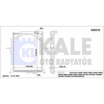 Su Radyatoru Fm300 480 500 1998 Sonrasi / Fm 12 1998 Sonrasi Cerceveli KALE 349310