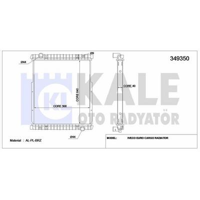 Motor Su Radyatoru Iveco Eurocargo (Cercevesiz) / (Mt) KALE 349350