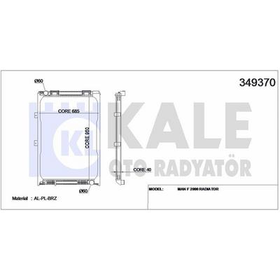 Su Radyatoru Man F2000 19.423 D2866 94> 19.463 D2876 94> 19.464 D2876 98> (Cerceveli) / (Mt) KALE 349370