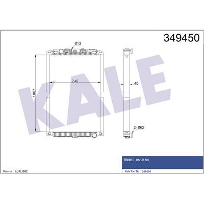 Motor Su Radyatoru Daf Xf 105 (Cercevesiz) / (Mt) KALE 349450