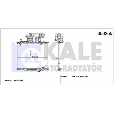 Su Radyatoru Man Tga D2066 D2866 D2876 00> (Cercevesiz) / (Mt) KALE 350255