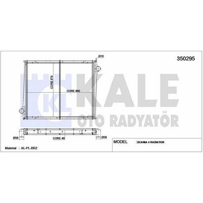 Su Radyatoru Scania 4 Serisi 94 114 124 144 1995 Ve Sonrasi (Cerceveli) / (Mt) KALE 350295