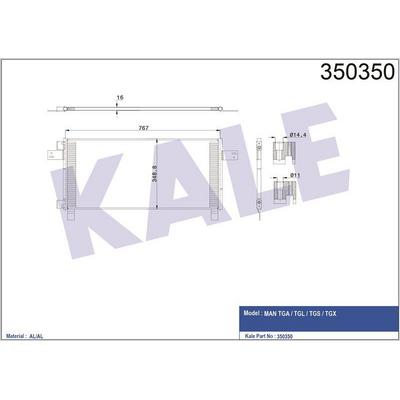 Klima Radyatoru (Kondensator) Man Tga 00> Tgs-Tgx 06> Tgl-Tgm 05> KALE 350350