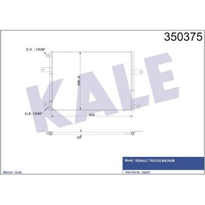 Kondenser (Klima) Radyatoru Renault Trucks Magnum E Tech 2000 Sonrasi KALE 350375