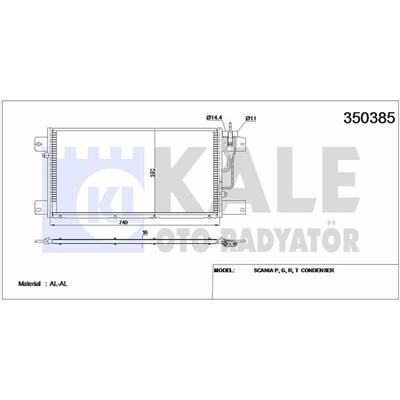 Kondenser (Klima) Radyatoru Scania P  G  R  T Seriler 2004 Ve Sonrasi KALE 350385