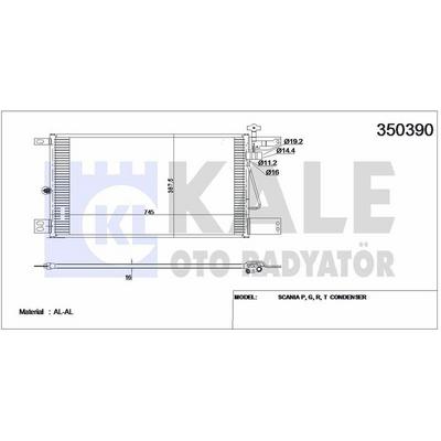 Kondenser (Klima) Radyatoru Scania P  G  R  T Seriler 2004 Ve Sonrasi KALE 350390