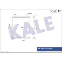 Motor Radyatoru Cercevesiz Renault Premium 320-370-420 00> Dc 11(Al-Pl-Brz) (810×68×40) KALE 352815