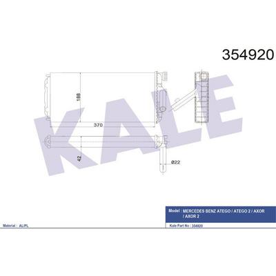 Kalorifer Radyatoru M-Benz Atego 98> Atego 2 04> -Axor 2 4140 04> Om457-Om904-Om906 KALE 354920