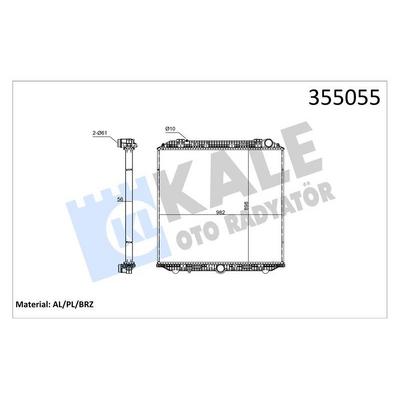 Motor Radyatoru Cercevesiz Actros Mp4-5 11>/Antos 12>/Arocs 13> Om471-470-936 Euro 6 (895×960×58) KALE 355055