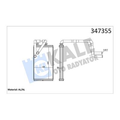 Kalorifer Radyatoru Mitsubishi Asx 2010> Lancer 2007> Outlander 2006 2012 KALE 347355