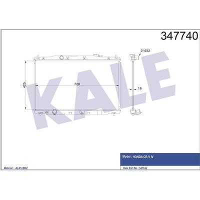 Motor Su Radyatoru Honda Crv 2 4 2012> Otomatik Vites KALE 347740