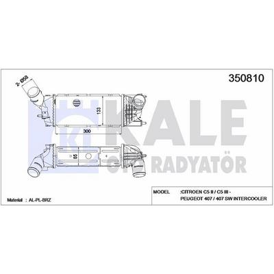 Turbo Intercooler Radyatoru P407 1 6Hdi 2 0Hdi 16V 04>  C5 Ii 1 6Hdi 2 0Hdi 16V (04 07) Olcu: (133 4 KALE 350810