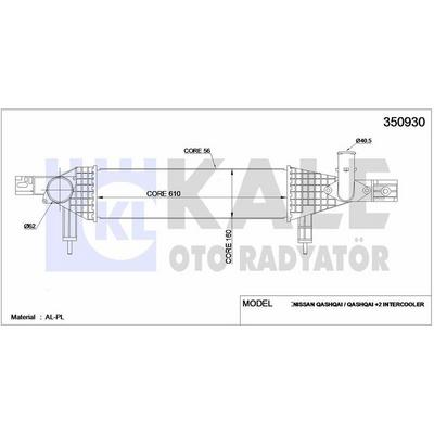 Intercooler Nissan Qashqai J10 1 6 Dci 2010-> R9M Motor KALE 350930