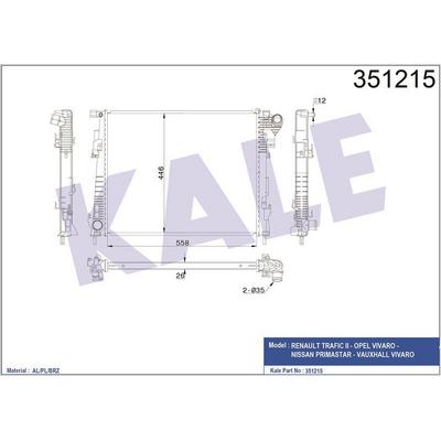 Motor Radyatoru Trafic Ii Vivaro Primastar Vauxhall Vivaro KALE 351215