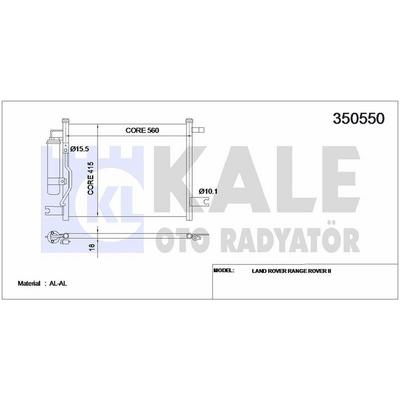 Klima Radyatoru (Kondenser) Aveo Daewoo Kalos 1 2 / 1 4 02> T200 (542×414×17) Kurutucu Ile KALE 350550