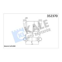 Turbo Radyatoru (Intercooler) Sag Audi A4 2 0Tdi / Tfsi 04>08 Exeo 1 8Tsi 2 0Tfsi / Tdi 09> KALE 352370