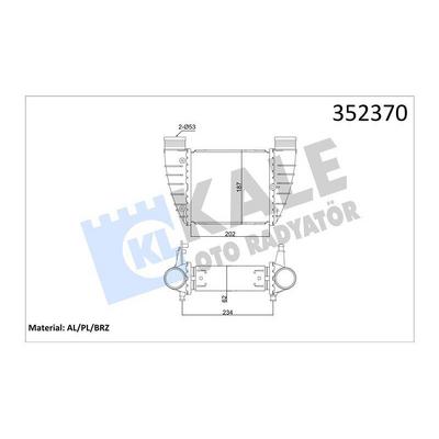 Turbo Radyatoru (Intercooler) Sag Audi A4 2 0Tdi / Tfsi 04>08 Exeo 1 8Tsi 2 0Tfsi / Tdi 09> KALE 352370