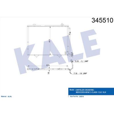 Klima Radyatoru W202 93>00 S202 97>00 C208 97>02 A208 98>02 W210 95>00 S210 96>00 R170 00>04 KALE 345510