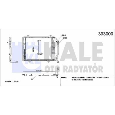 Klima Radyatoru W202 95>00 S202 96>01 C208 97>02 A208 98>02 KALE 393000